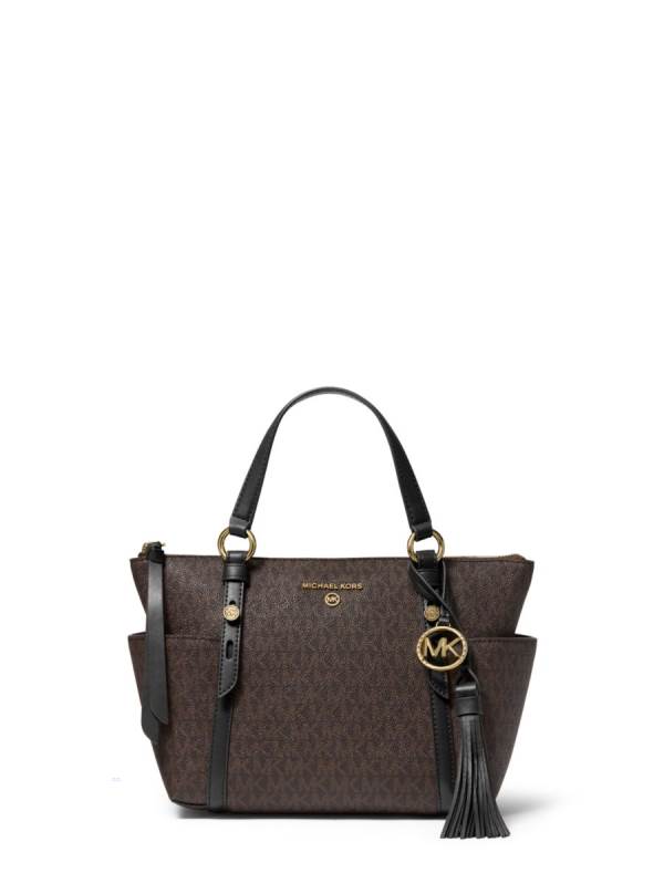 Damske Prenosná Taška Michael Kors Sullivan Small Logo Top-Zip Hnede - Kabelky Michael Kors Lacne | WBMRU-1952